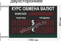 ТАБЛО КУРСОВ ВАЛЮТ № 8. ПОСТРАНИЧНОЕ ПОЯВЛЕНИЕ. (ДВУХСТОР.).БЕГУЩАЯ СТРОКА. ЗНАК 15 СМ. УЛИЦА (ТЕНЬ, СОЛНЦЕ)