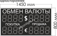 ТАБЛО КУРСОВ ВАЛЮТ № 7. ТИПОВОЕ. (ОДНОСТОРОН.). ЗНАК 21 СМ. БЕЛЫЙ. УЛИЦА (ПРЯМОЕ СОЛНЦЕ)