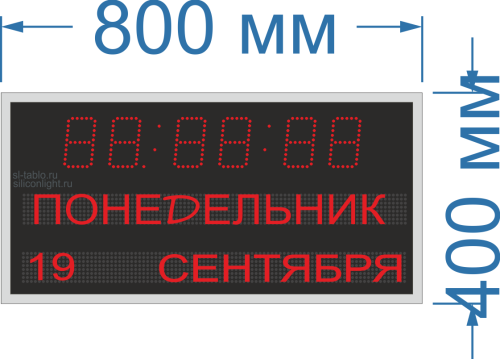 Табло календарь - день недели № 16. Размер 800х400х60 мм. Табло календарь - день недели № 16. Размер 800х400х60 мм.