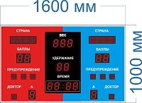 Спортивное табло для самбо №1. Высота светодиодного знака 10 см.