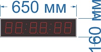 Часы вторичные офисные электронные ТЧ (В)-100х6-0,3-КР 