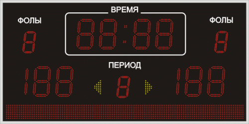 Универсальное спортивное табло № 13. Размер 1700х800х60 мм. Универсальное спортивное табло № 13. Размер 1700х800х60 мм.