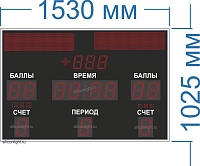 Табло для греко-римской и вольной борьбы №4. Размер 1530х1025х60 мм.