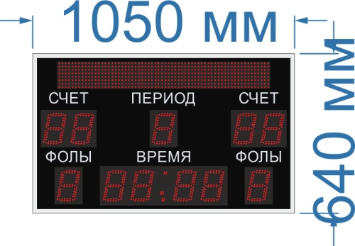 Универсальное спортивное табло № 39. Размер 1050х640х60 мм. фото 2 Универсальное спортивное табло № 39. Размер 1050х640х60 мм. фото 2