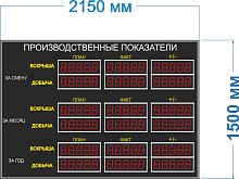 Табло для производства №30 (для улицы,от -35 до +50 ГР. с). Яркость светодиода 2 Кд. Управление - ПДУ на ИК-лучах