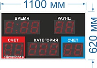 Электронное спортивное табло для бокса № 1. Высота знака 150 см.