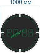 Электронные часы-термометр круглые со светодиодными секундными "рисками" для улицы (Яркость светодиода 2 кд. - тень, солнце). Высота знака 21 см. Количество символов 4. Диаметр 1000 мм. Толщина 60/90 мм.
