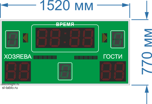 Универсальное спортивное табло № 117. Размер 1520х770х60 мм. Универсальное спортивное табло № 117. Размер 1520х770х60 мм.